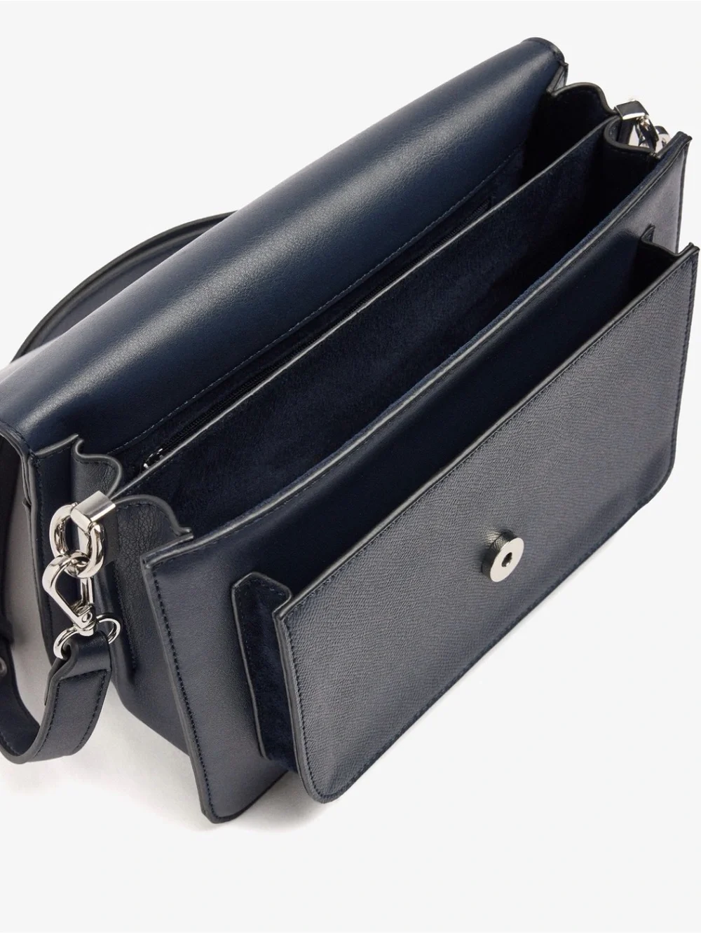 Women Navy Leather Crossbody Bag